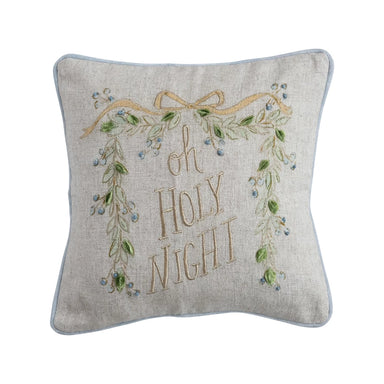 16" Square Cotton & Linen Printed Pillow with Velvet Back - Michigan Southern Charm