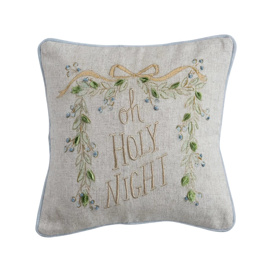 16" Square Cotton & Linen Printed Pillow with Velvet Back - Michigan Southern Charm