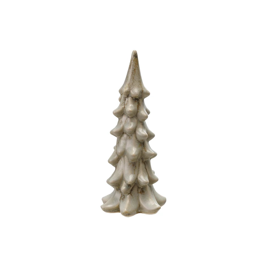 7 1/2" Stoneware Tree, Reactive Glaze, Light Green - Michigan Southern Charm