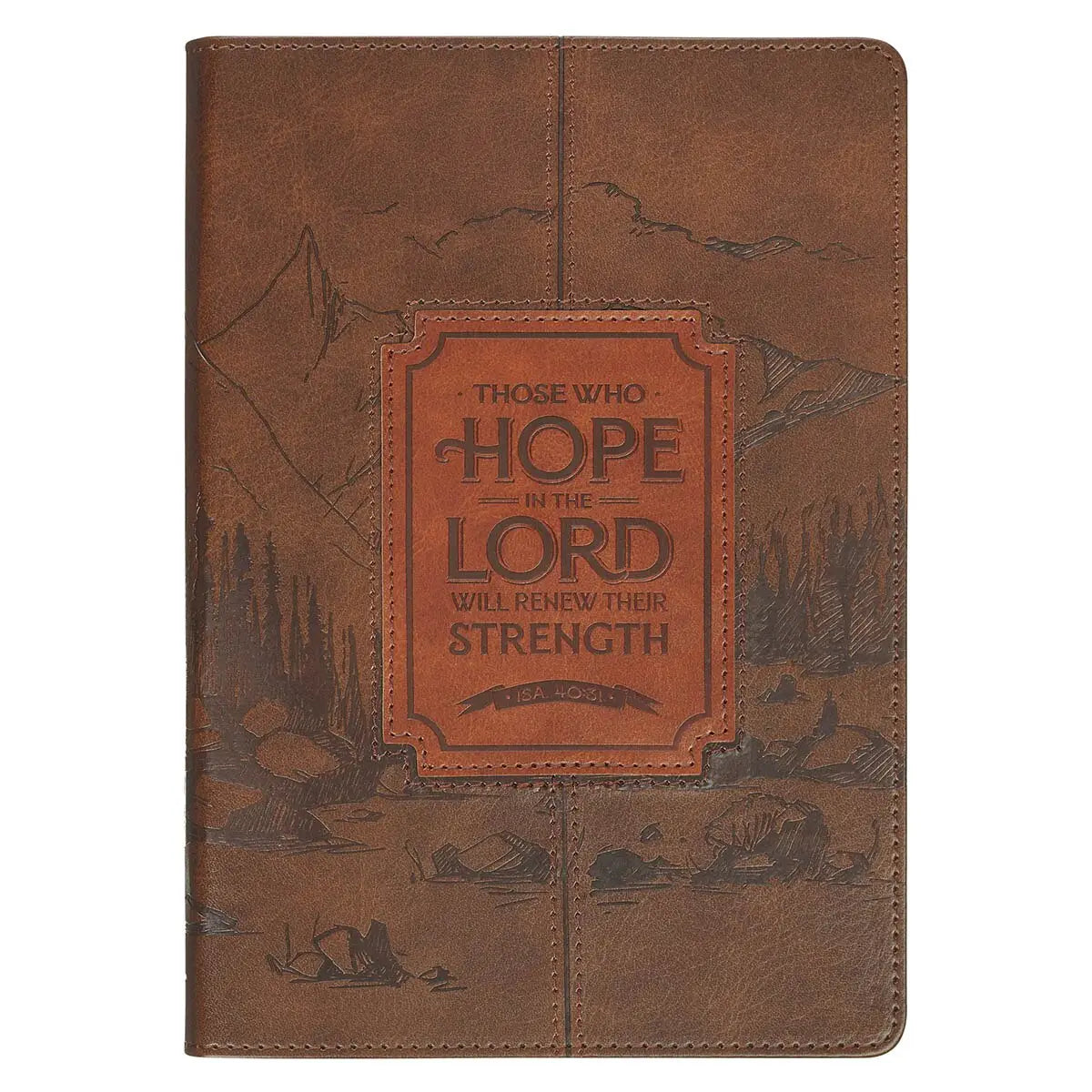 Journal Classic Brown Those Who Hope in the Lord Isa. 40:31 - Michigan Southern Charm
