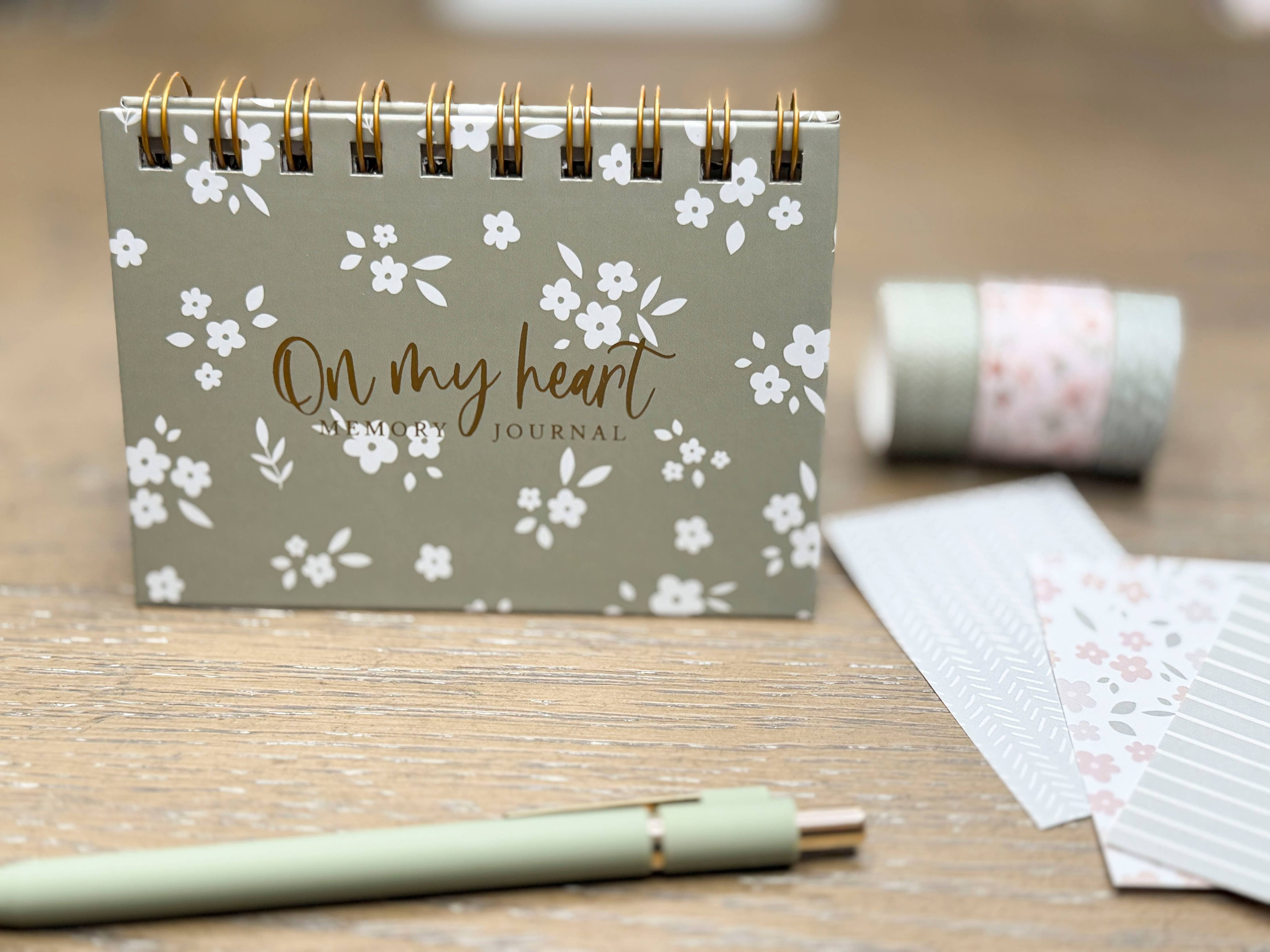 Green Floral Bible Verse Memory Journal