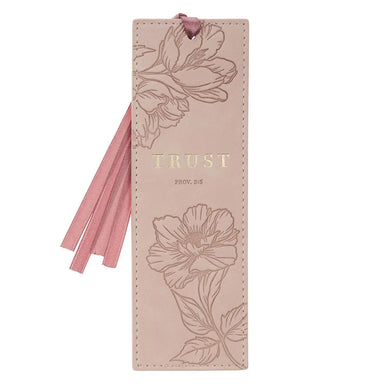 Bookmark Faux Leather Pink Trust Prov. 3:5 - Michigan Southern Charm
