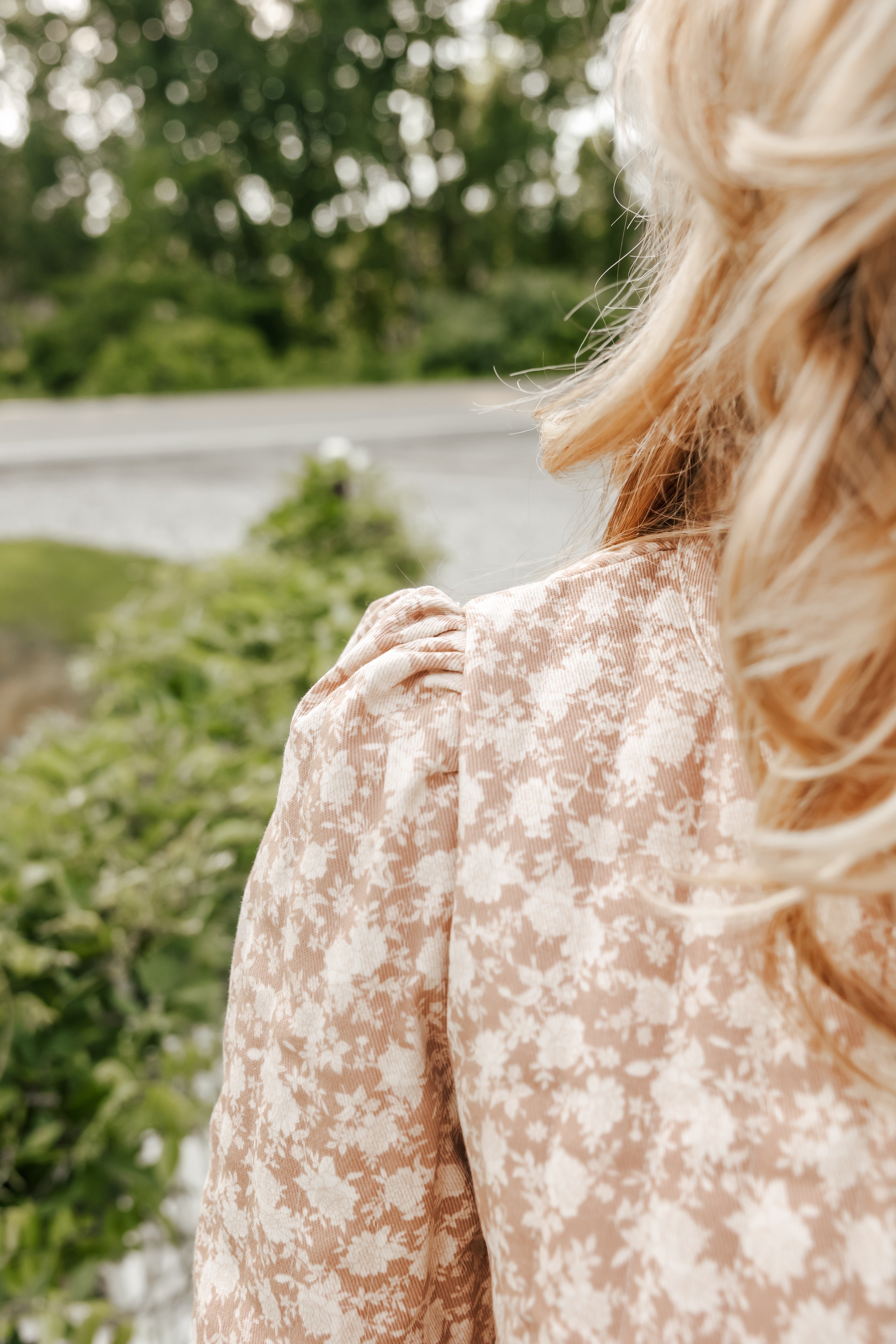 Floral Pattern Front Tie Jacket - Michigan Southern Charm