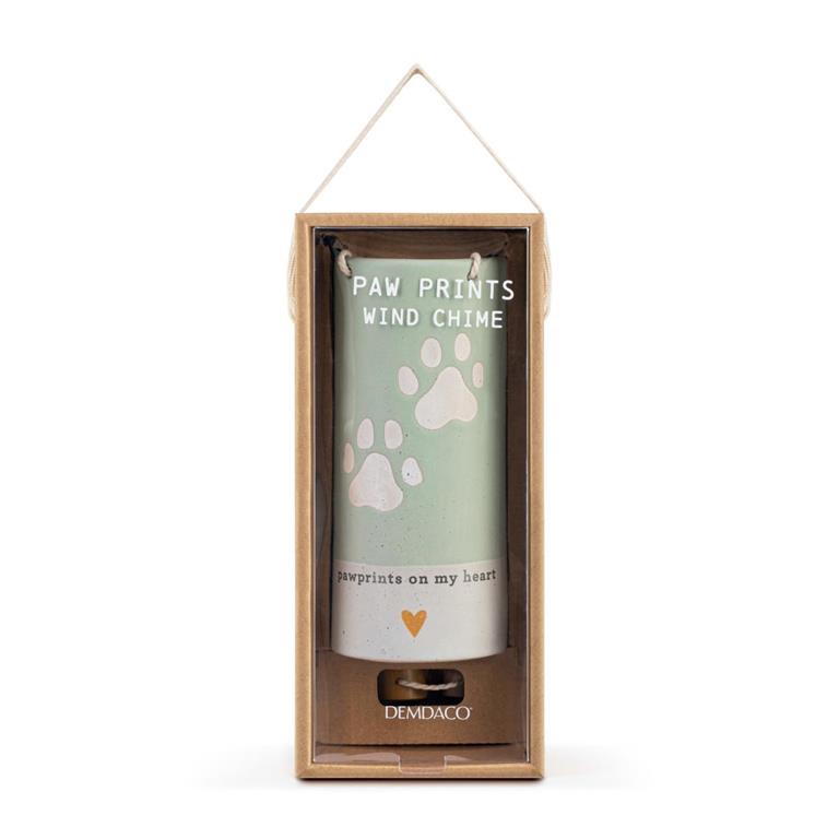 Paw Prints Inspired Wind Chime - 3x7in