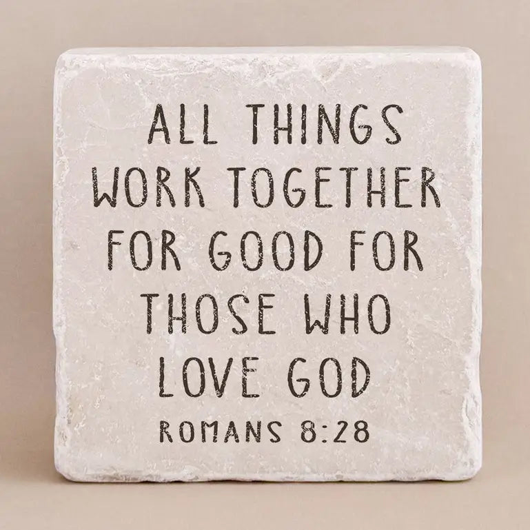 Romans 8:28 Marble Stone - Michigan Southern Charm