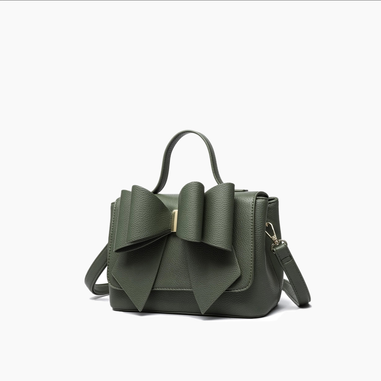 Eva Double Bow Crossbody Dark Olive