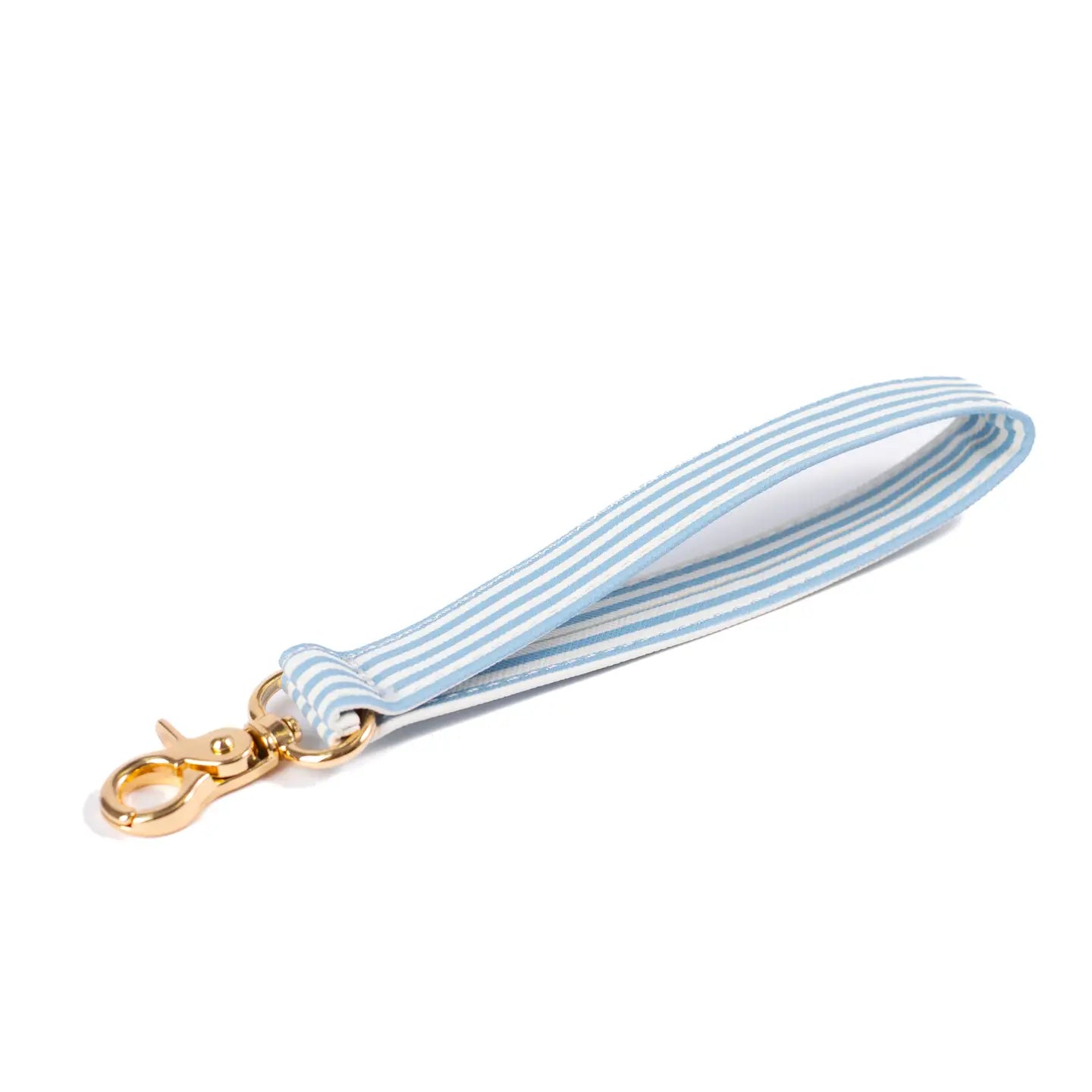 Blue Stripes Wristlet Keychain