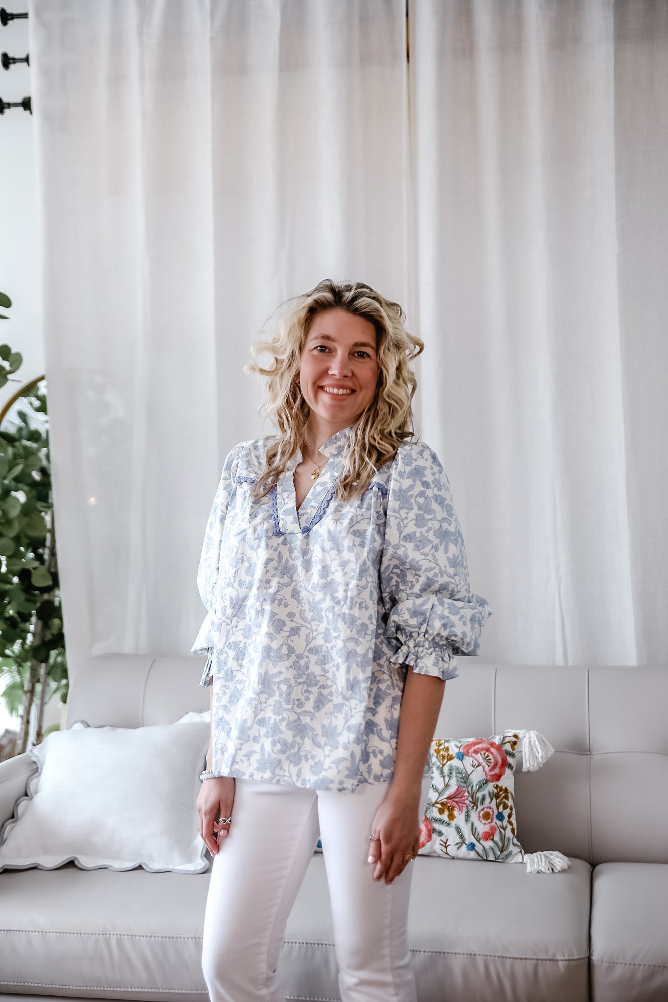 Reese Scalloped Top - Michigan Southern Charm