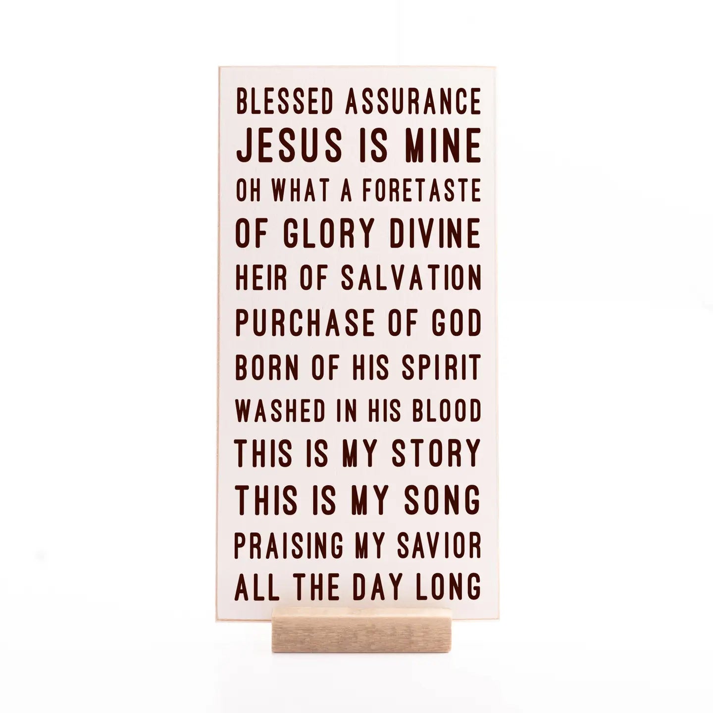 Blessed Assurance Hymn Shelf Sitter - Michigan Southern Charm