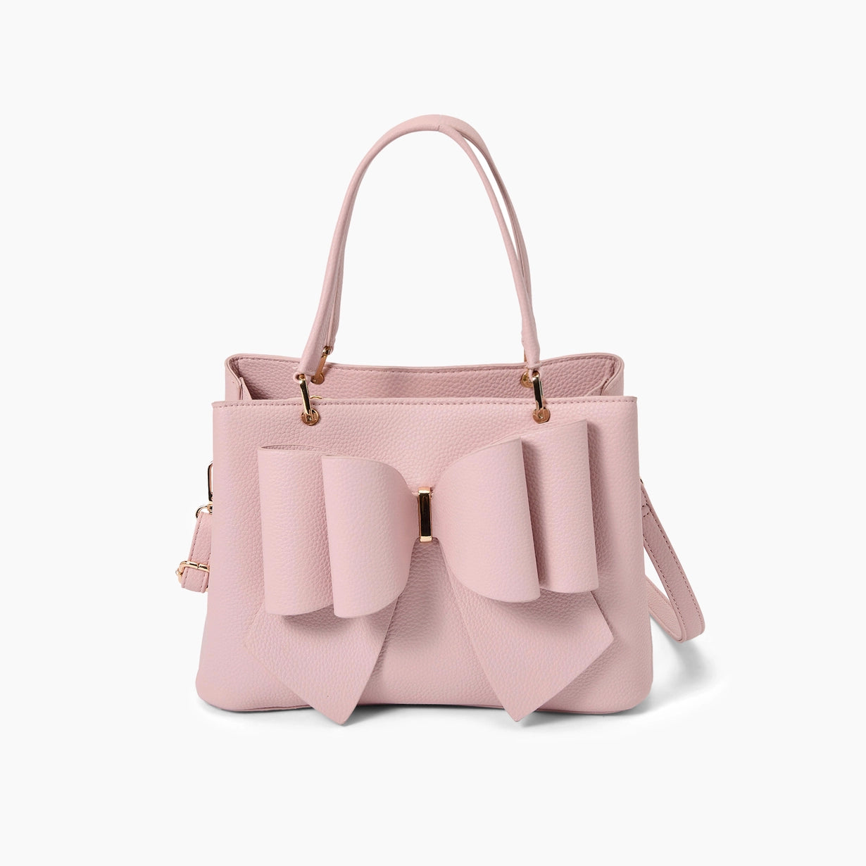 Jenna Bow Fall Satchel Purse Blush