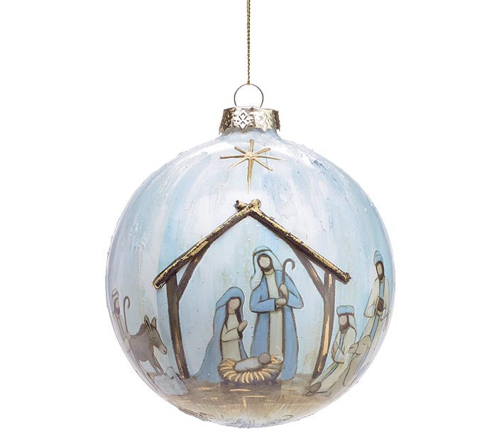ORNAMENT HUMBLE HOPE MANGER SCENE - Michigan Southern Charm