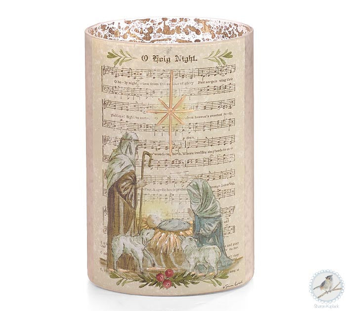 CANDLEHOLDER + VASE RELIGIOUS SHEET MUSIC