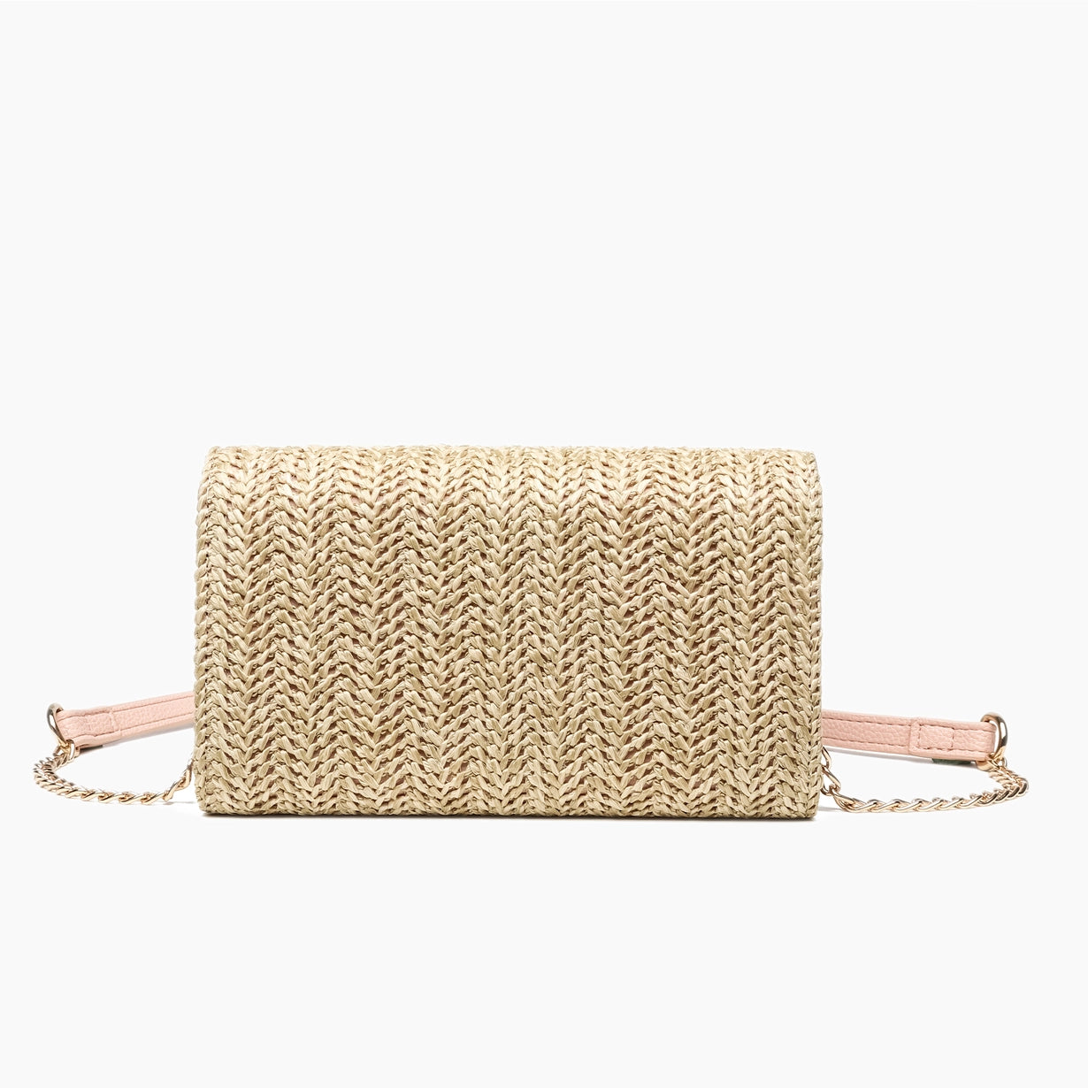 Bonnie Straw Wallet Crossbody Purse Blush