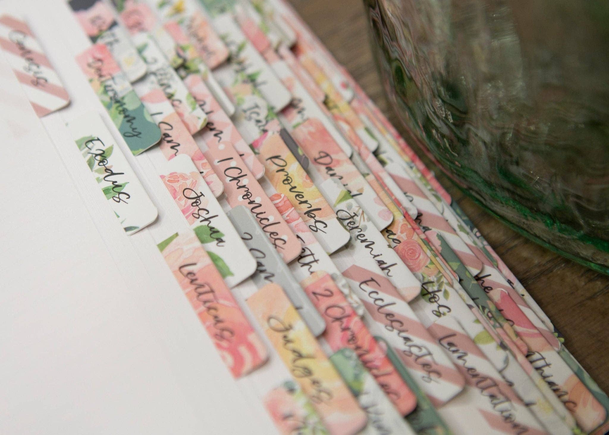Bible Index Tabs | Floral Bible Tabs