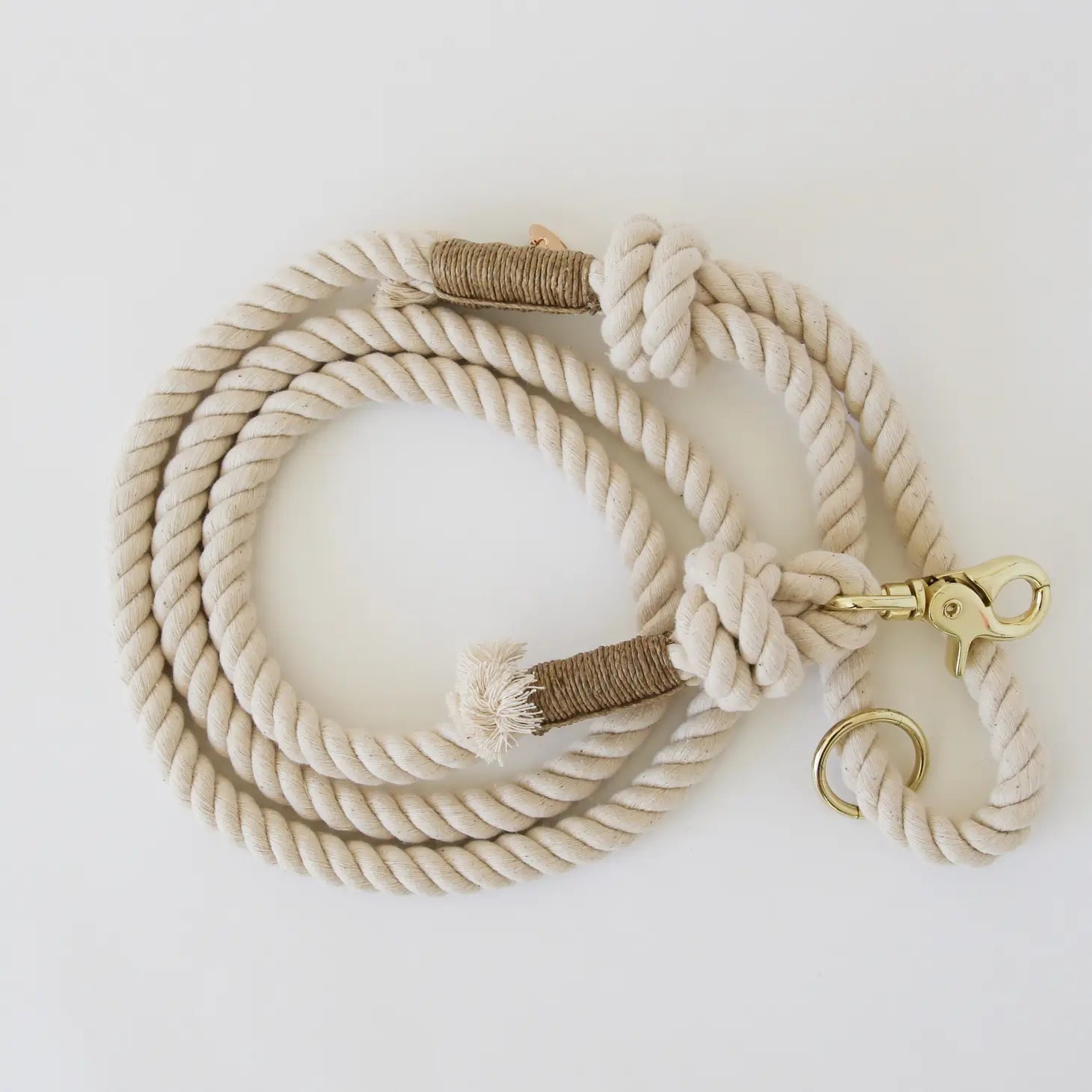 Vanilla Cream Dog Rope Leash