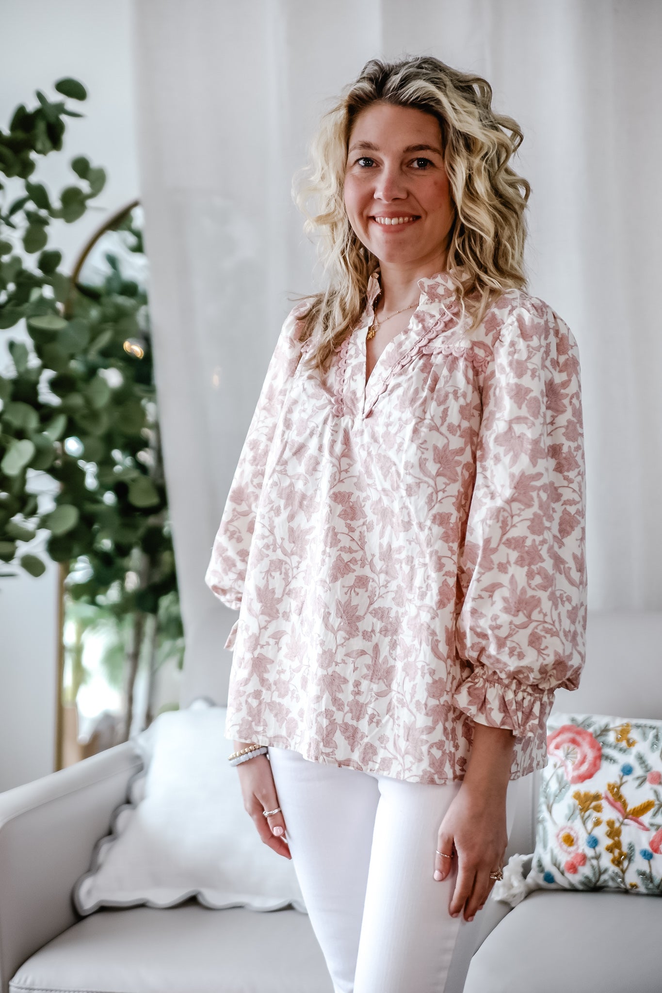 Reese Scalloped Top - Michigan Southern Charm