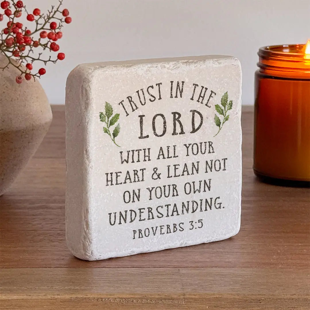 Proverbs 3:5 Marble Stone - Michigan Southern Charm