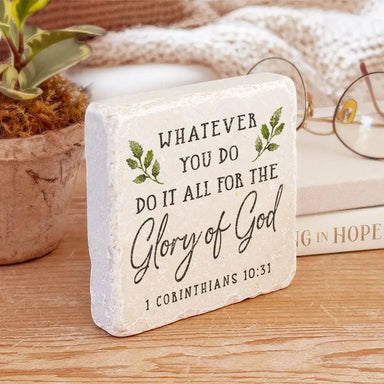 1 Corinthians 10:31 Marble Stone - Michigan Southern Charm