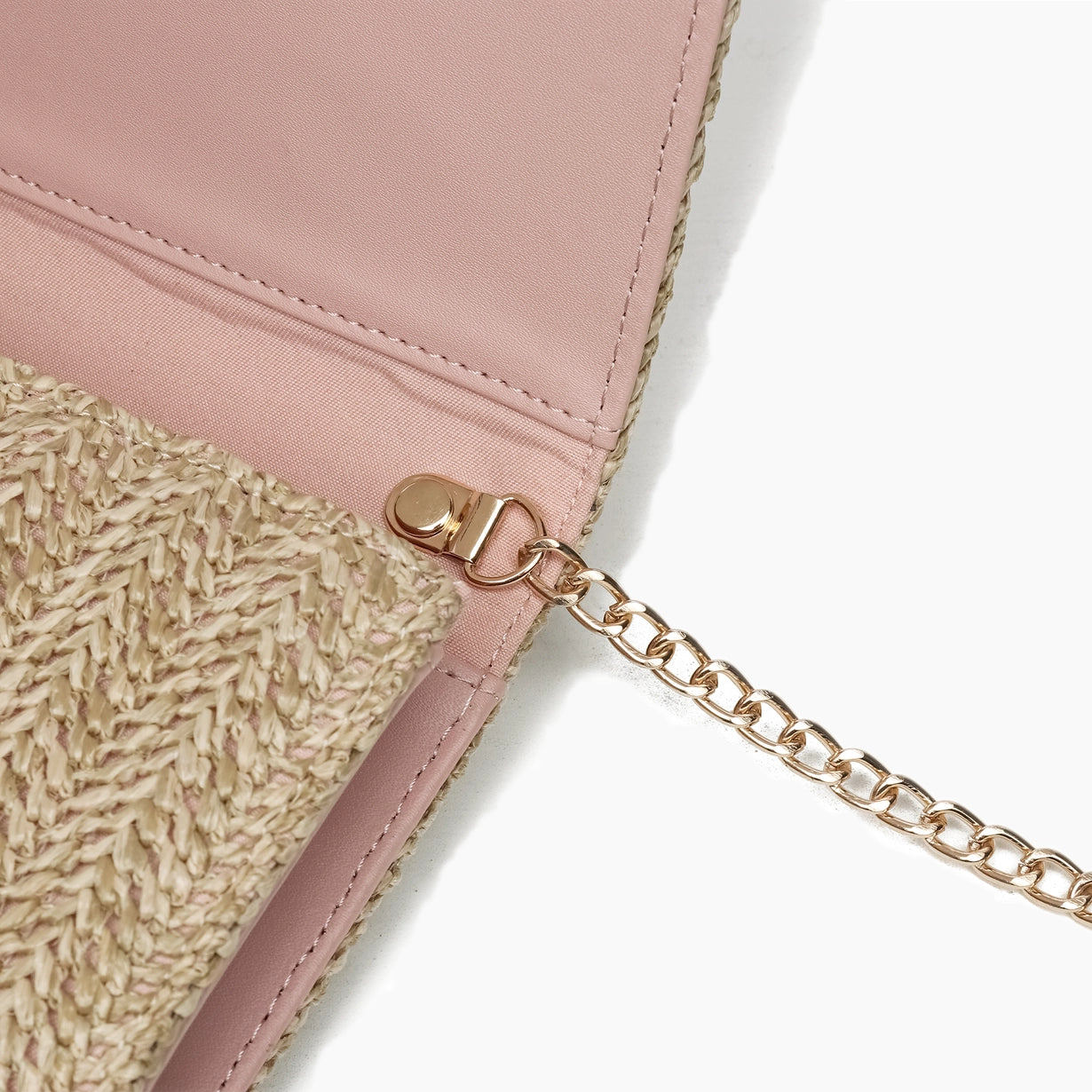 Bonnie Straw Wallet Crossbody Purse Blush