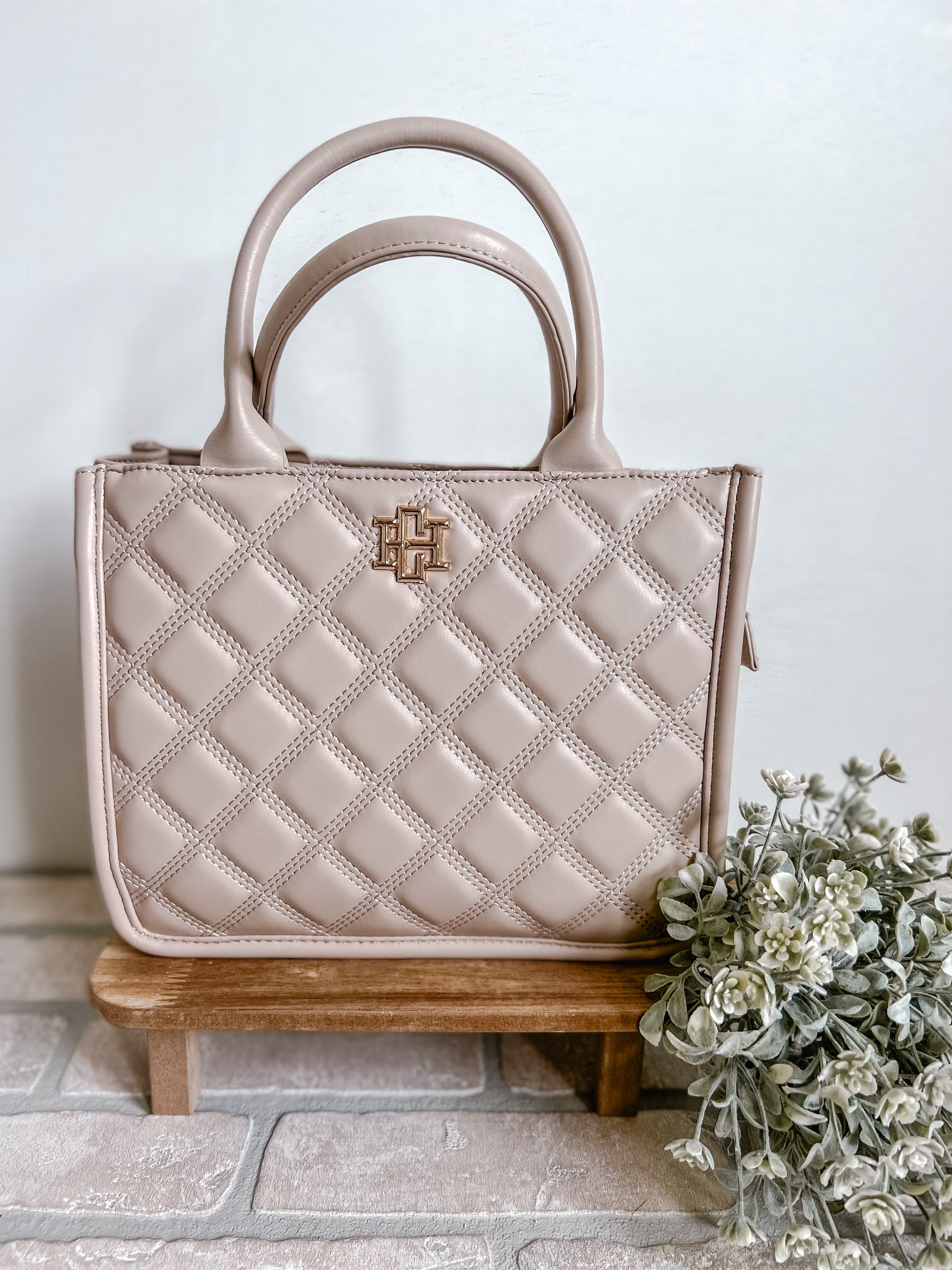 バッグ Palma Mini Tote Bag taupe herlipto Palma Mini Tote Bag taupe