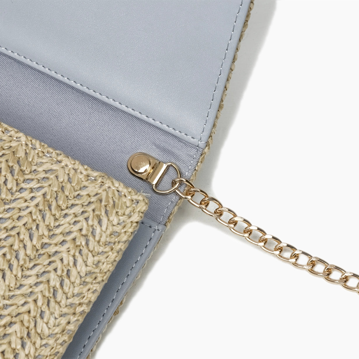 Bonnie Straw Wallet Crossbody Purse Denim Blue