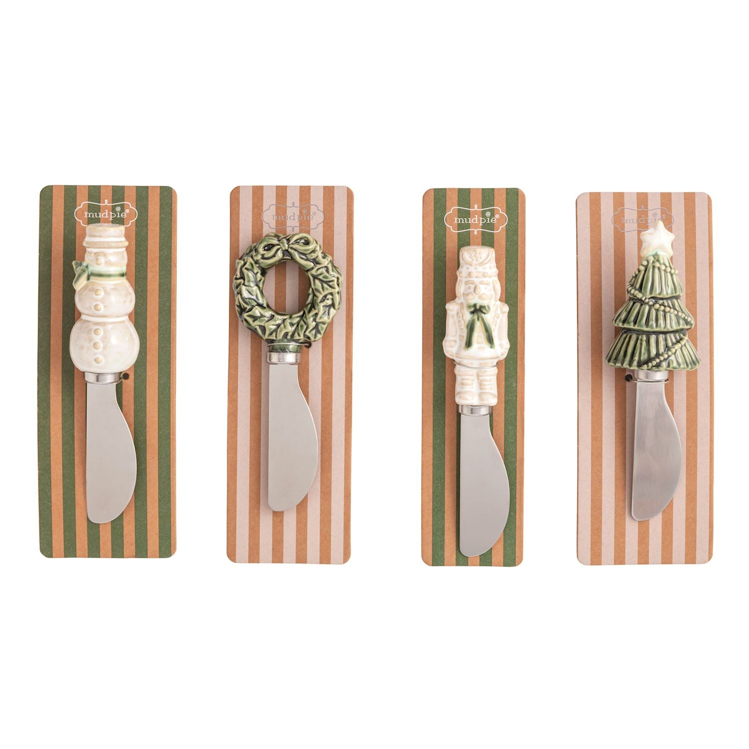White Christmas Figural Spreaders