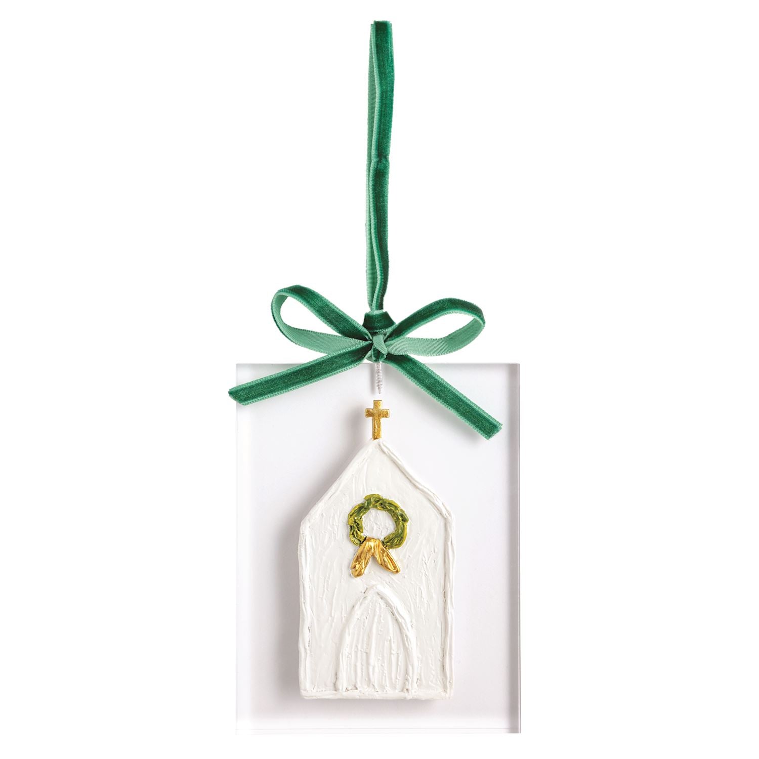 Church Painted Acrylic Ornament