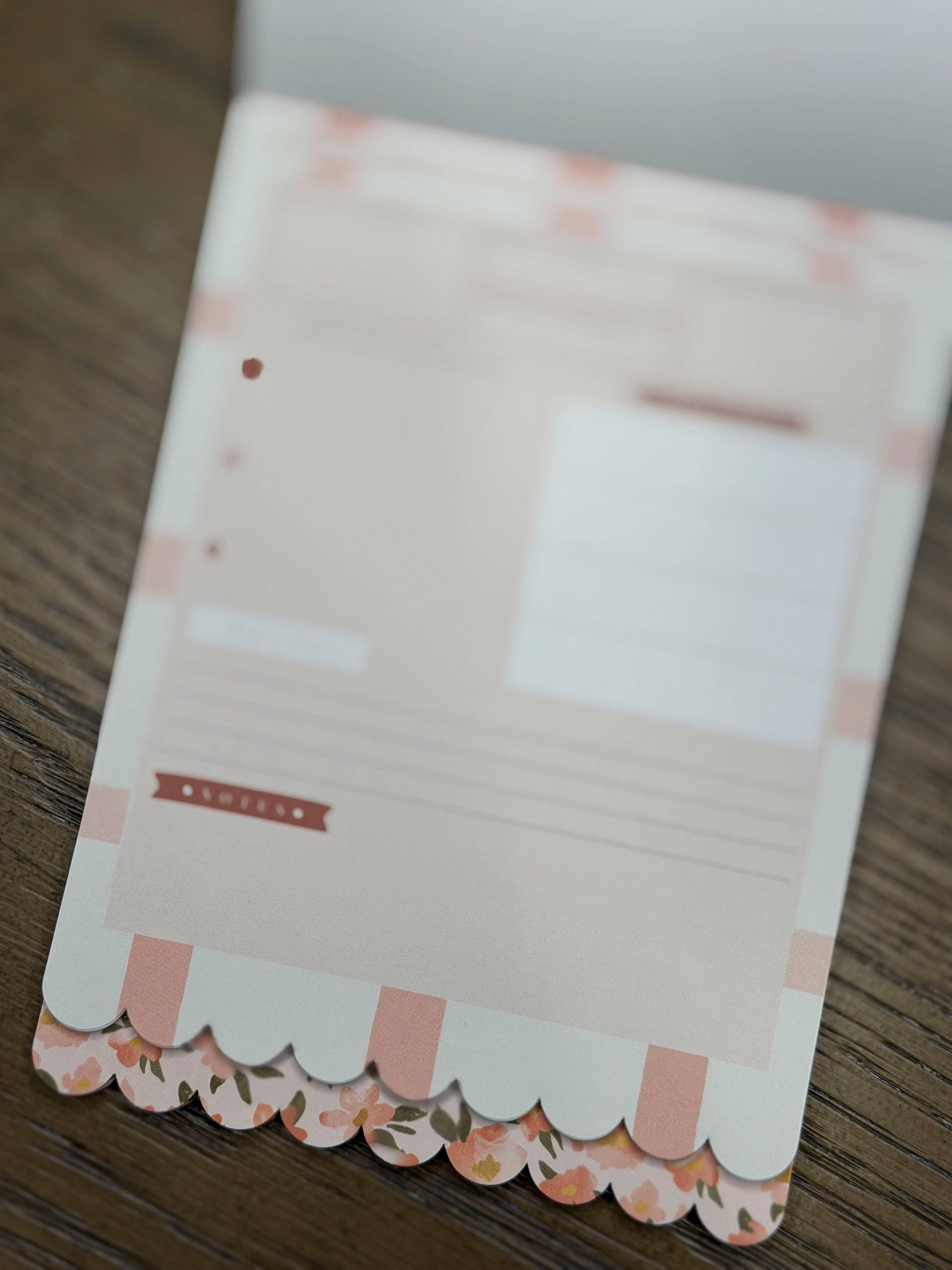 Peach Floral Bible Study Tip-In Notepad