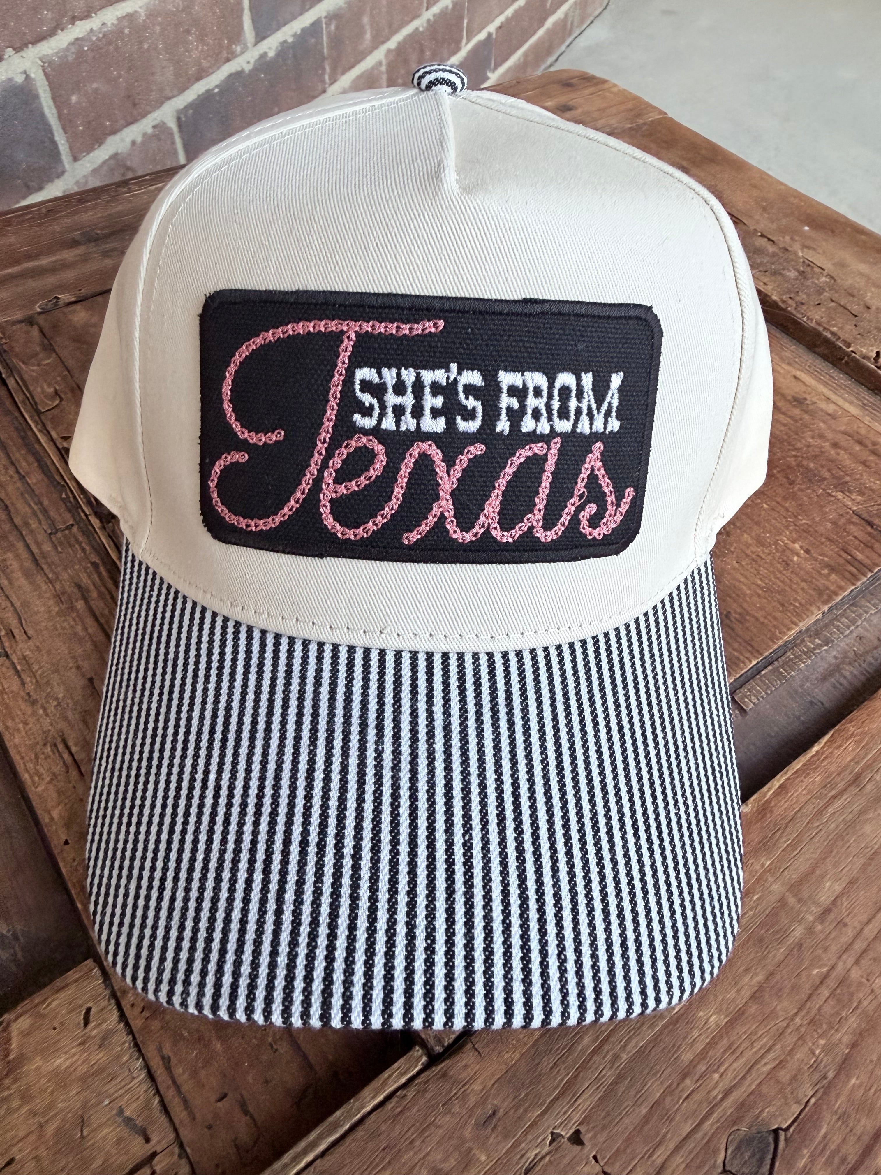 She’s From Texas Stripe Hat