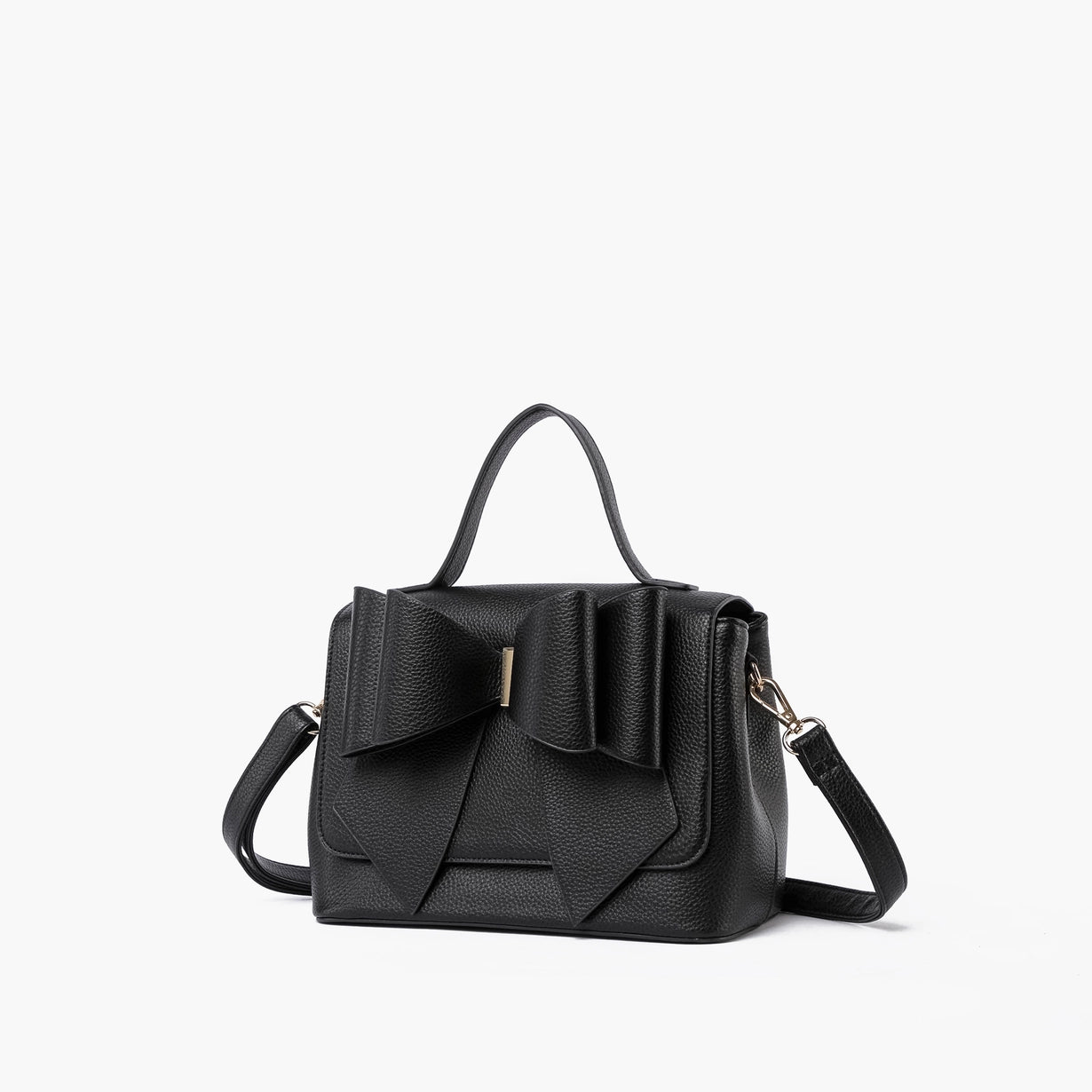 Eva Double Bow Crossbody Black