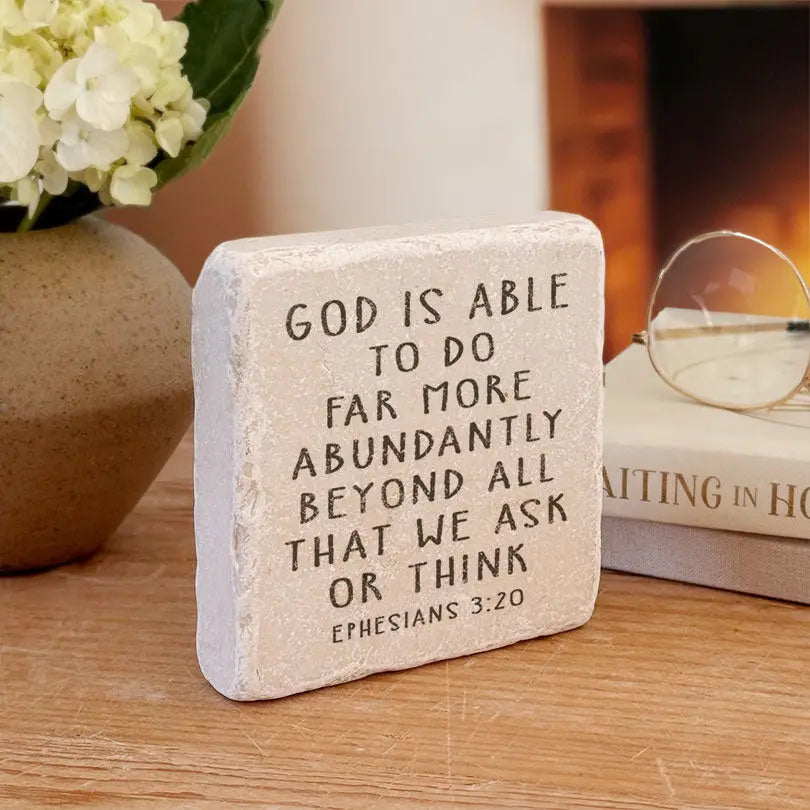 Ephesians 3:20 Marble Stone - Michigan Southern Charm