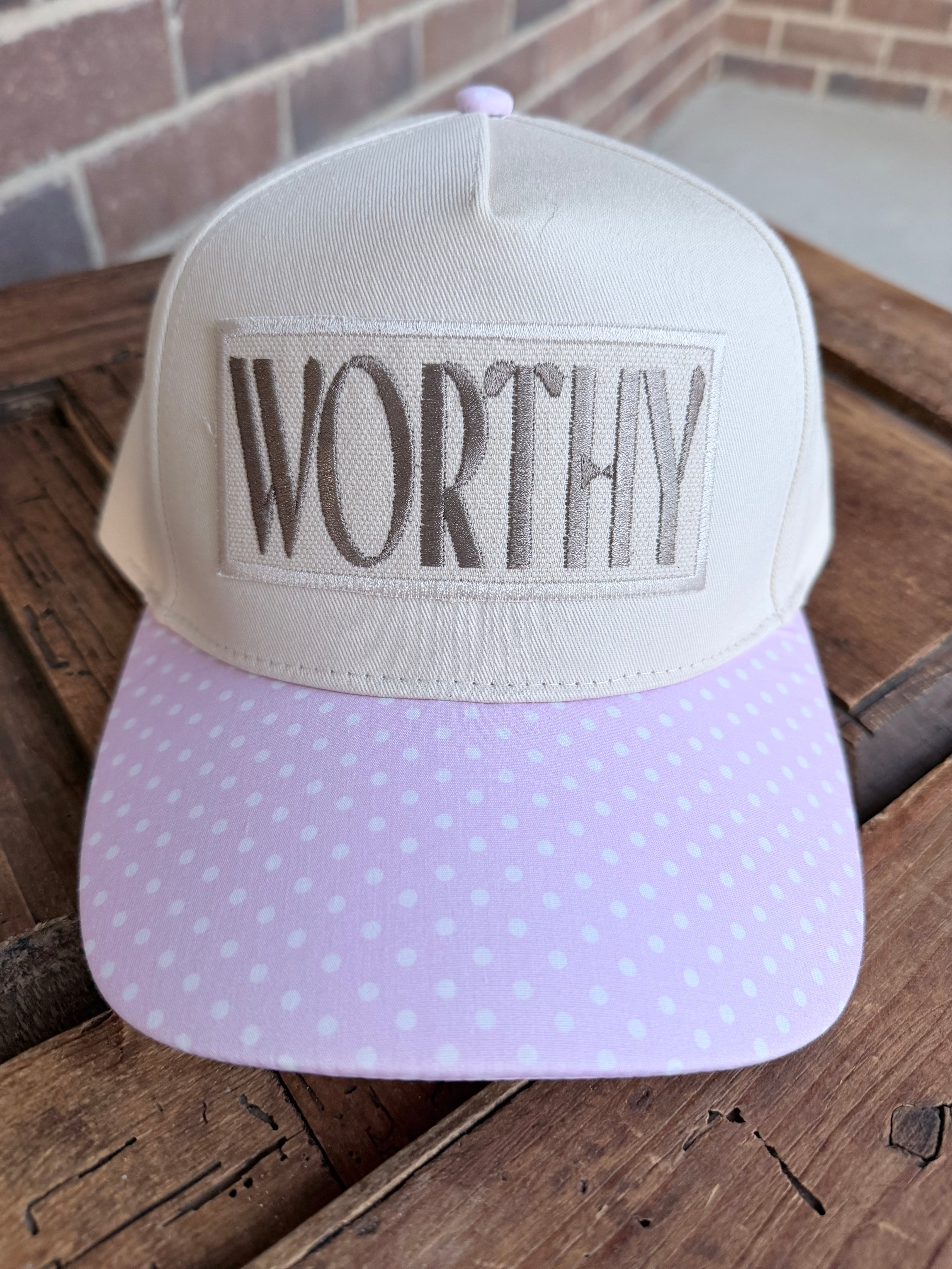 Worthy Pink Polka Dot Hat