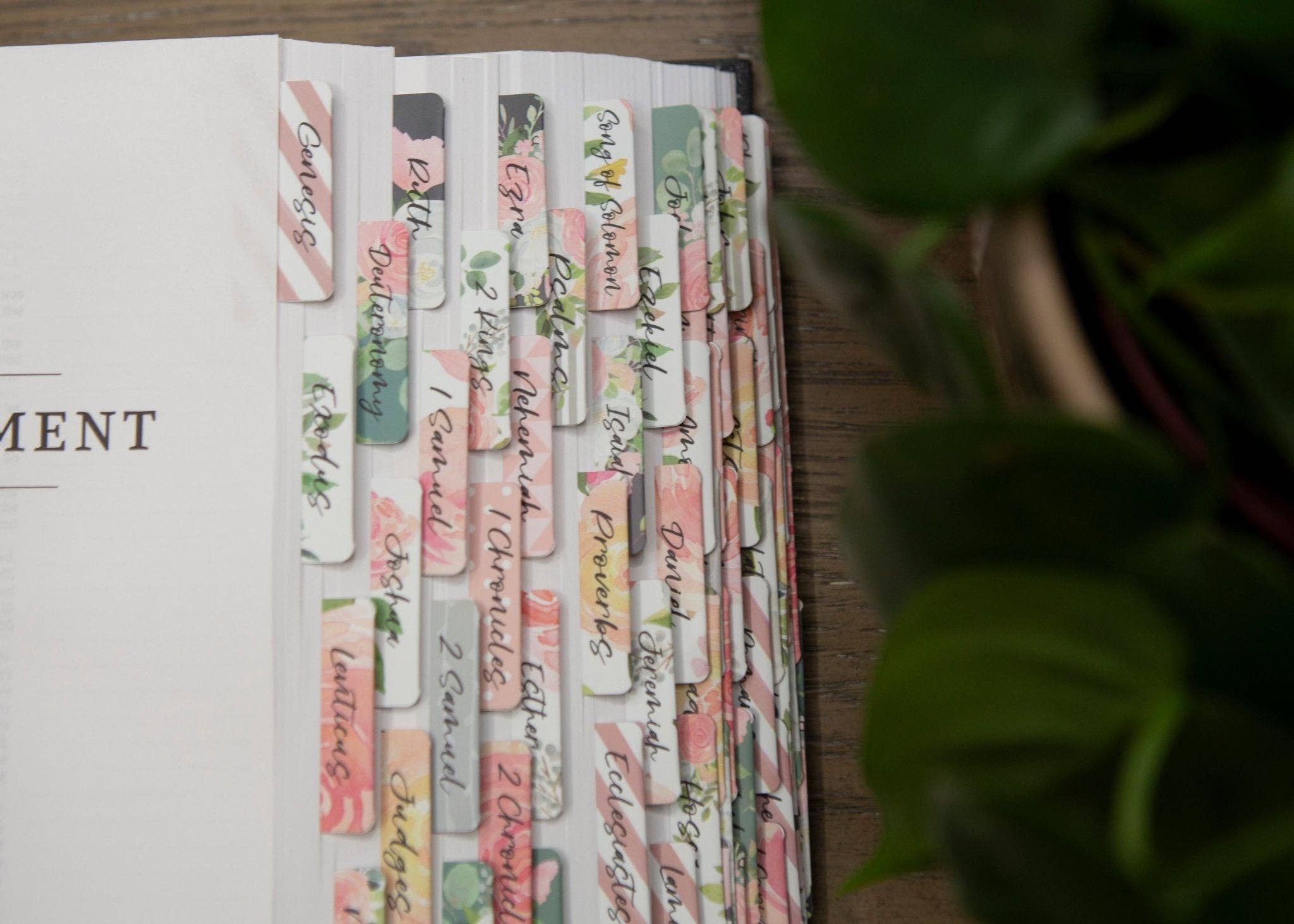 Bible Index Tabs | Floral Bible Tabs