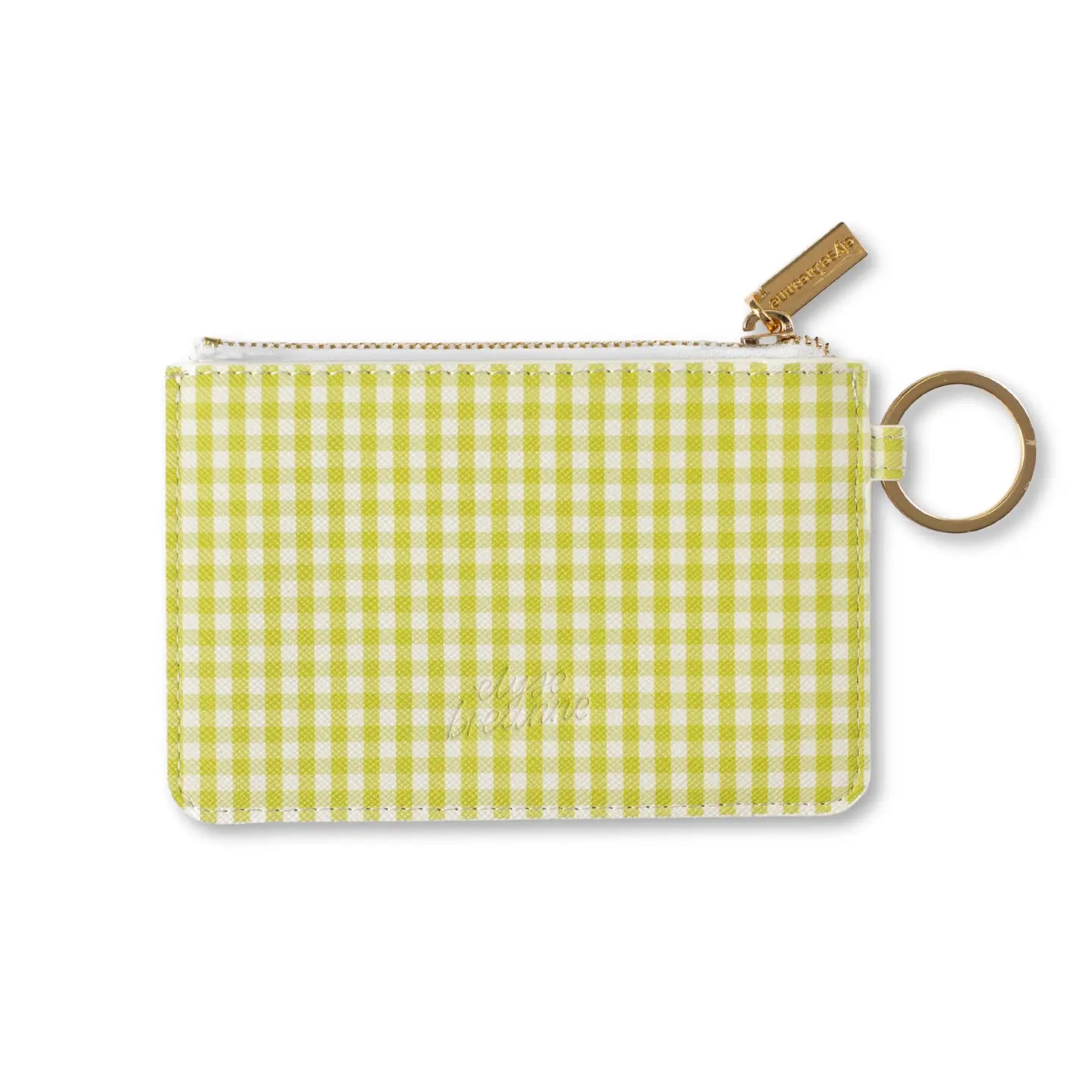 Green Gingham Id Holder