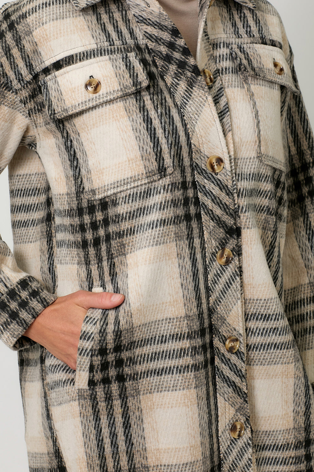 PLAID LONG JACKET