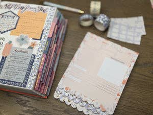 Christian Bible Journaling Tip-In Notepad For Women - Peachy Blue