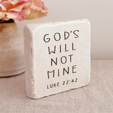God's Will Not Mine Luke 22:42 Marble Stone - Michigan Southern Charm
