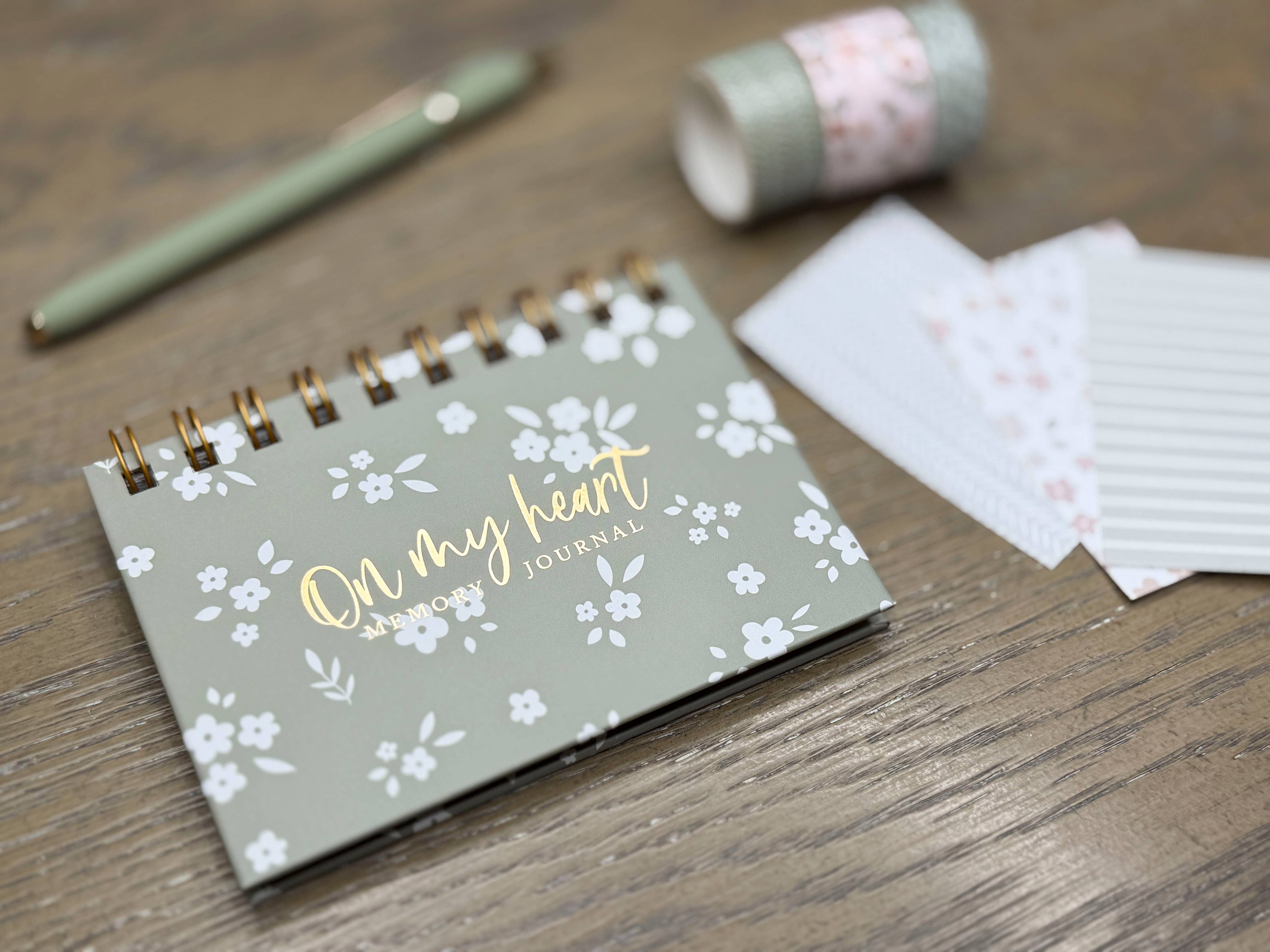 Green Floral Bible Verse Memory Journal