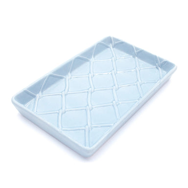 Light Blue Textured Guest Towel Tray - Michigan Southern Charm