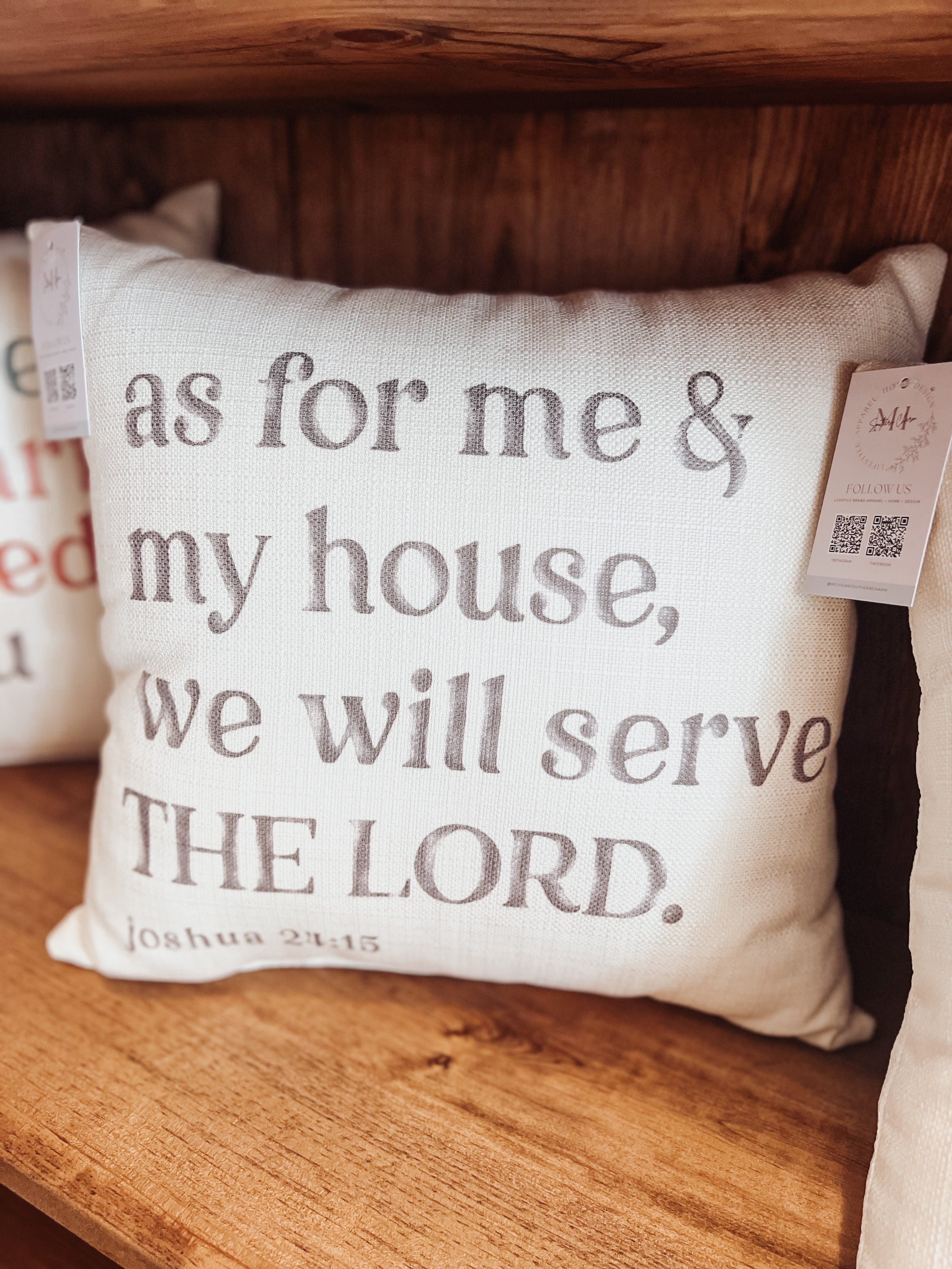 AS FOR ME AND MY HOUSE PILLOW