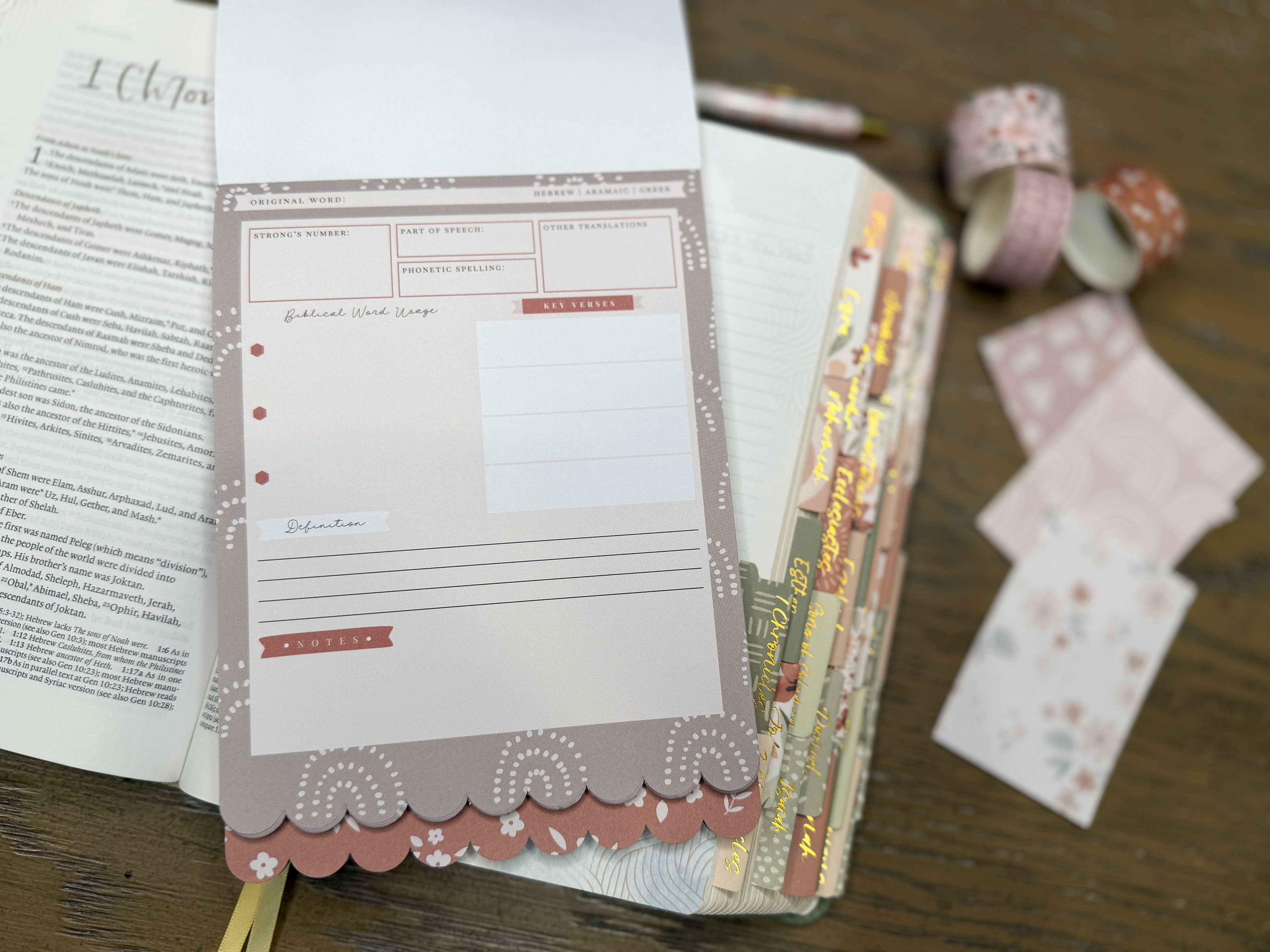 Christian Bible Journaling Tip-In Notepad For Women