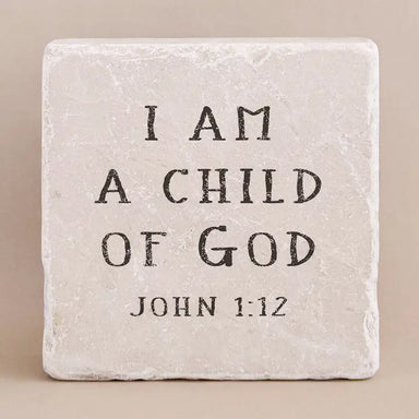 I Am A Child Of God John 1:12 Marble Stone - Michigan Southern Charm