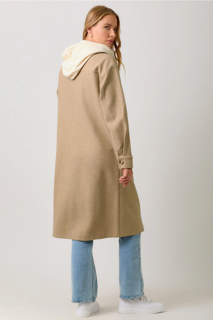 TWOFER HOODIE SOLID COAT