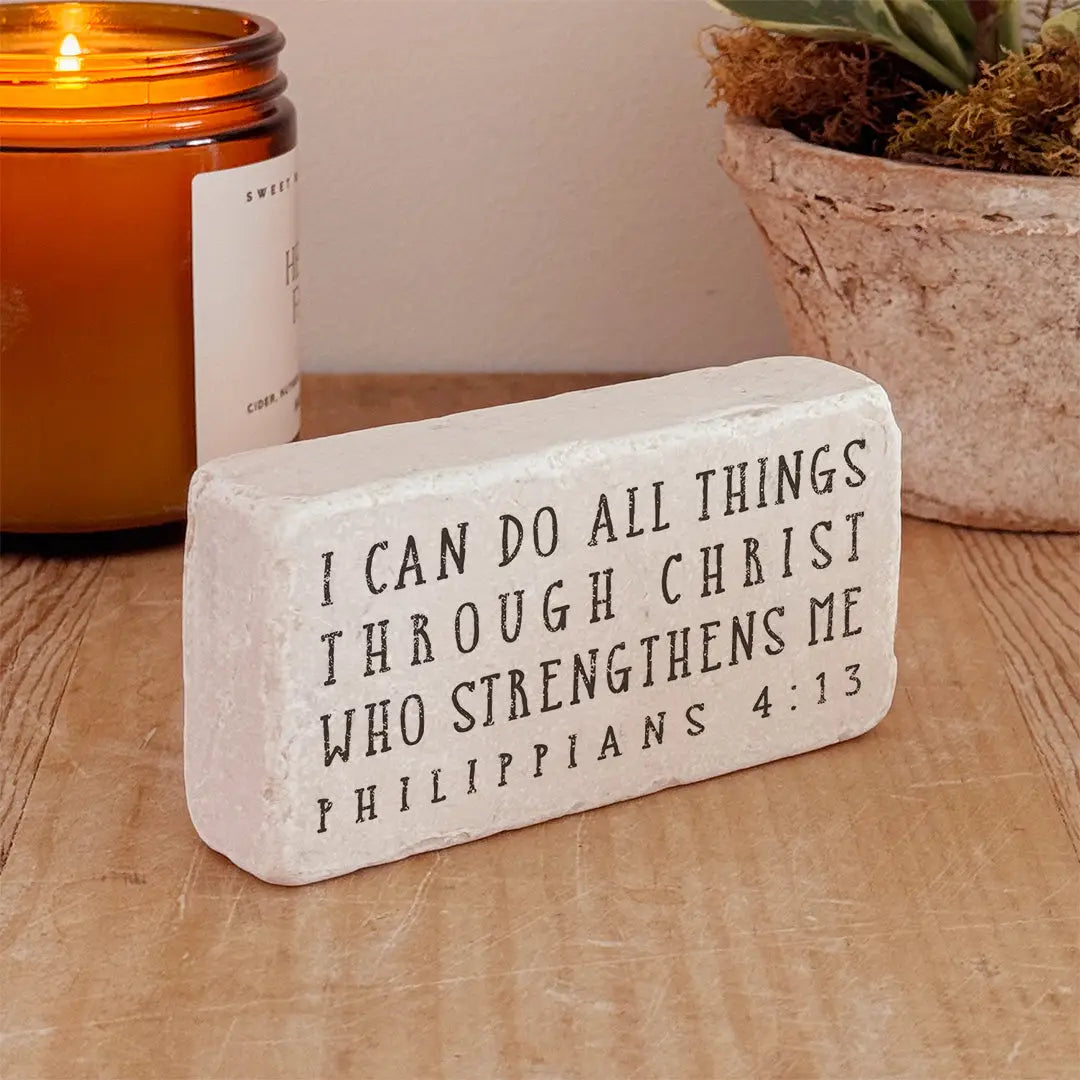 I Can Do All Things Marble Stone Art - Michigan Southern Charm