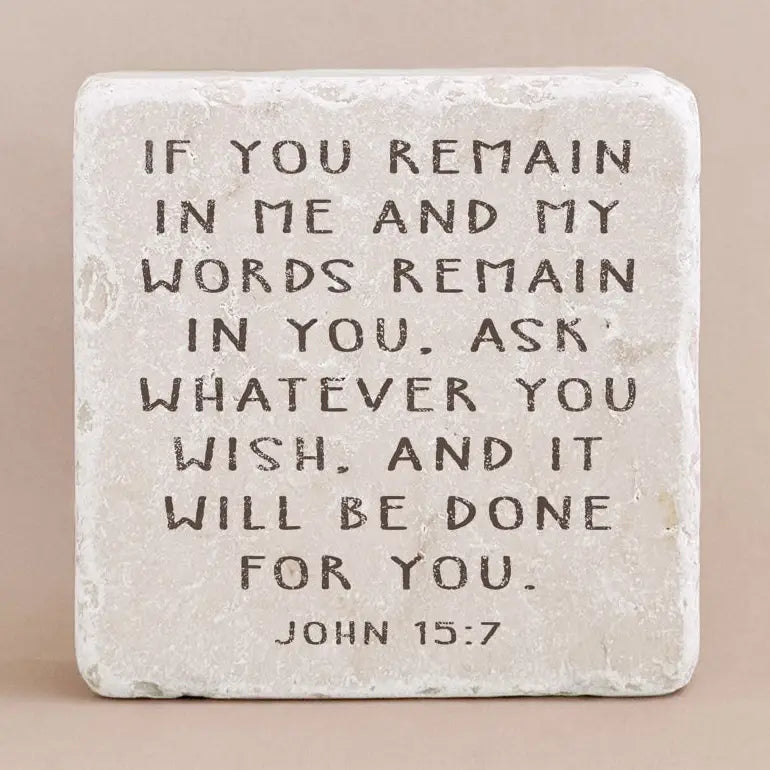 John 15:7 Marble Stone - Michigan Southern Charm