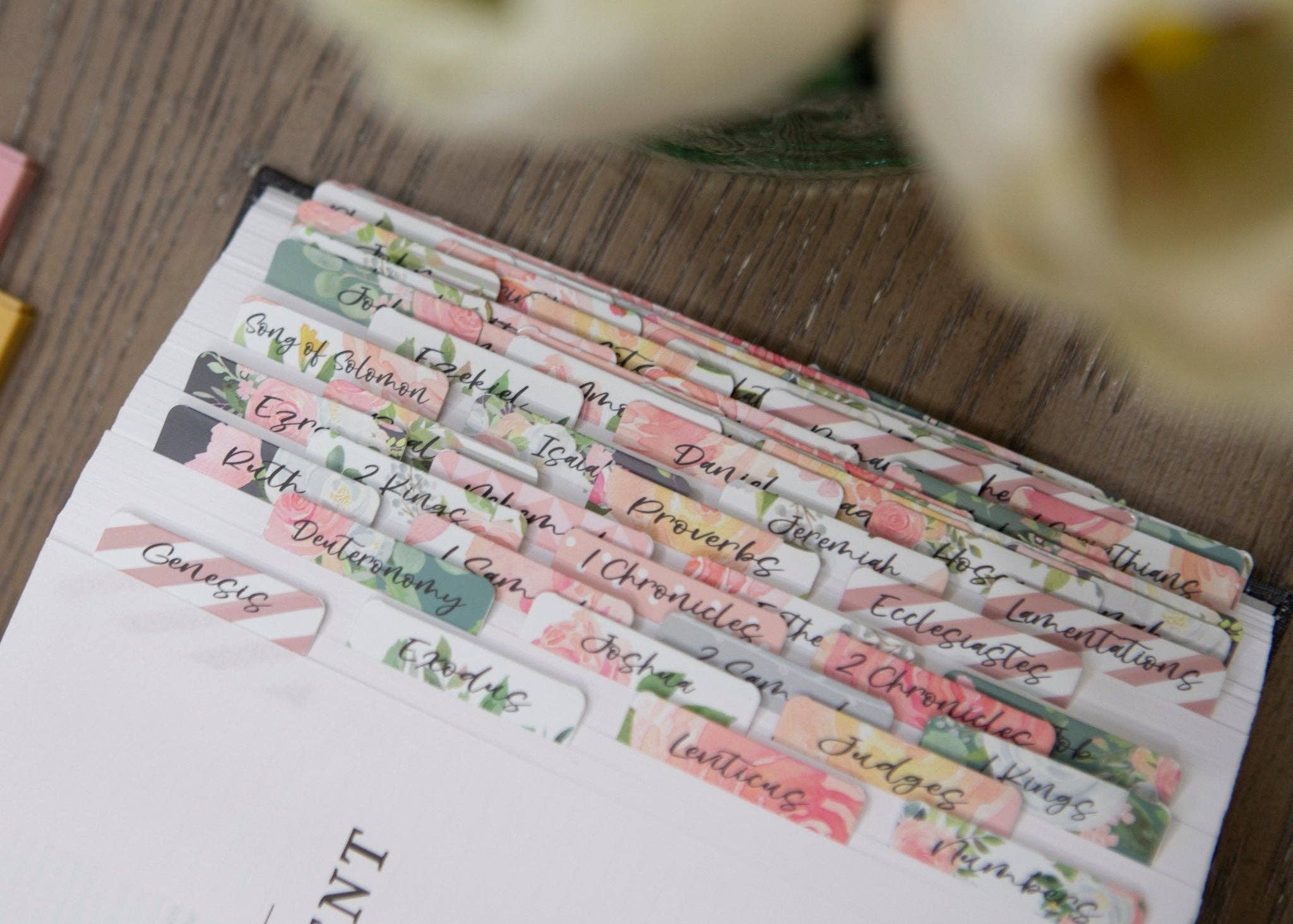 Bible Index Tabs | Floral Bible Tabs
