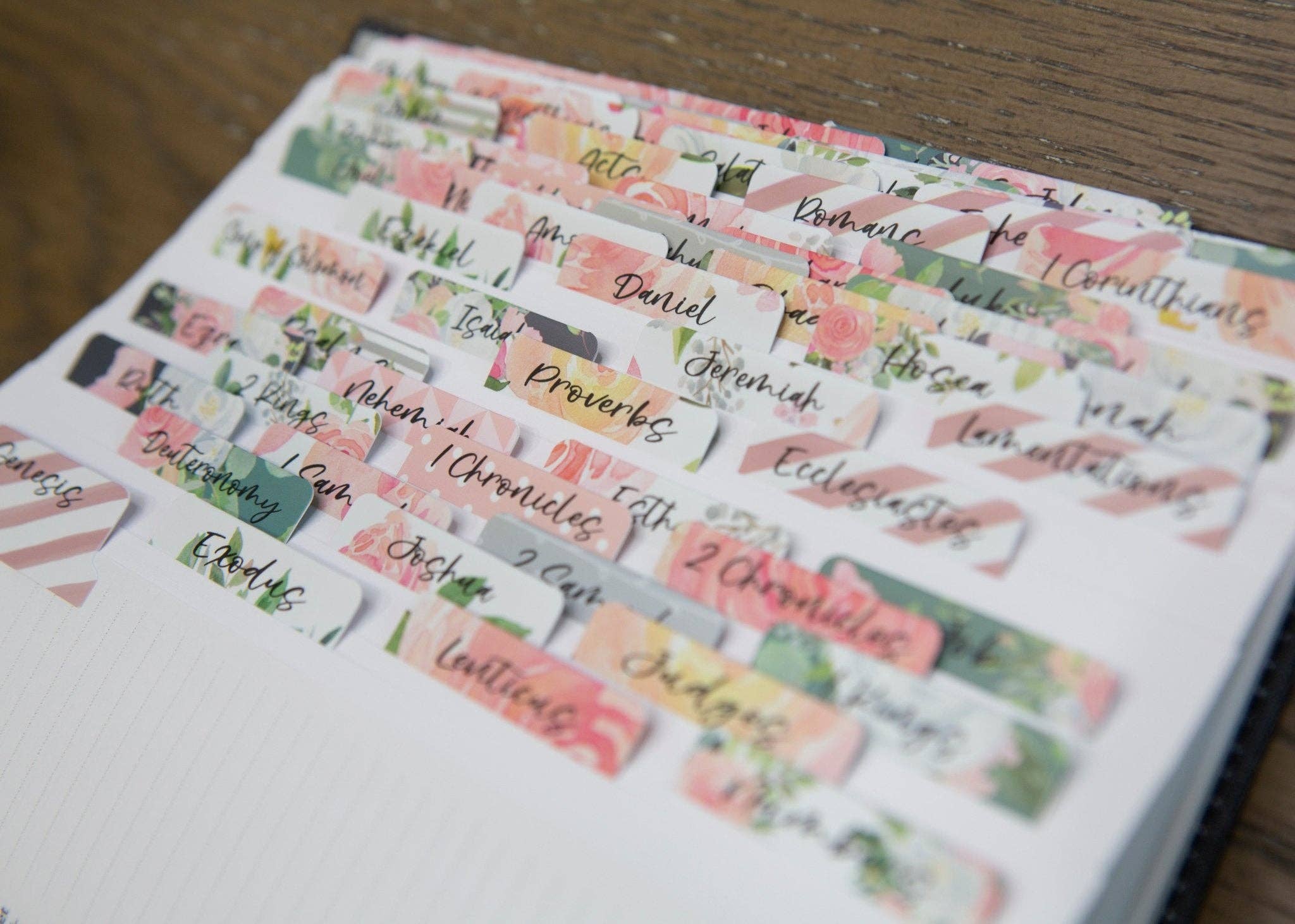 Bible Index Tabs | Floral Bible Tabs