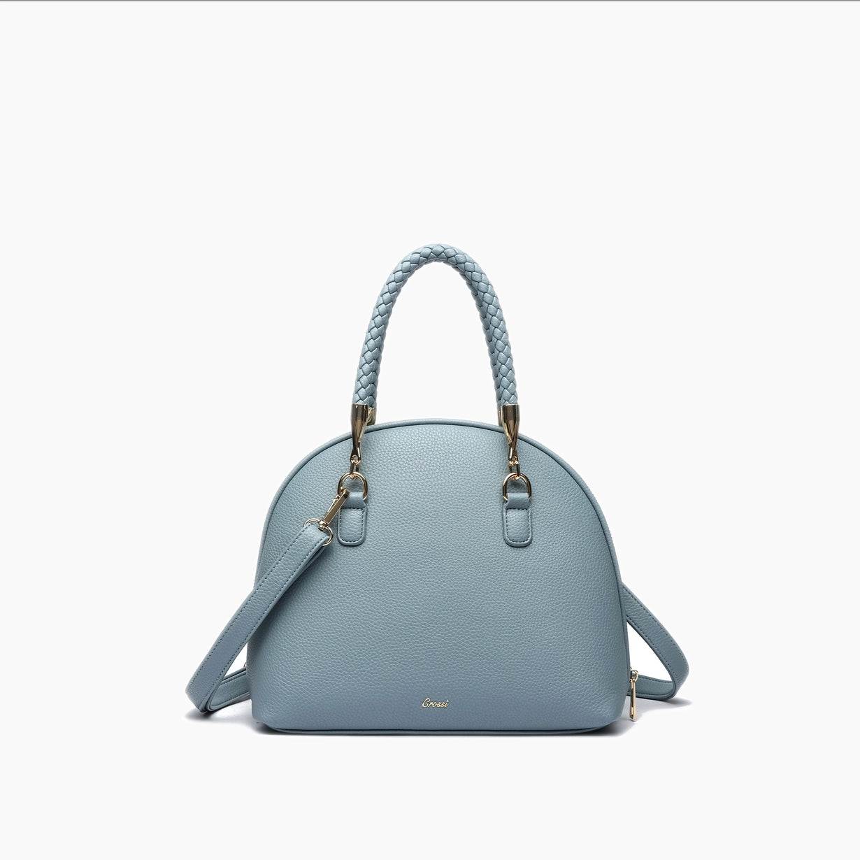 Bea Braided Top Handle Satchel - Denim Blue