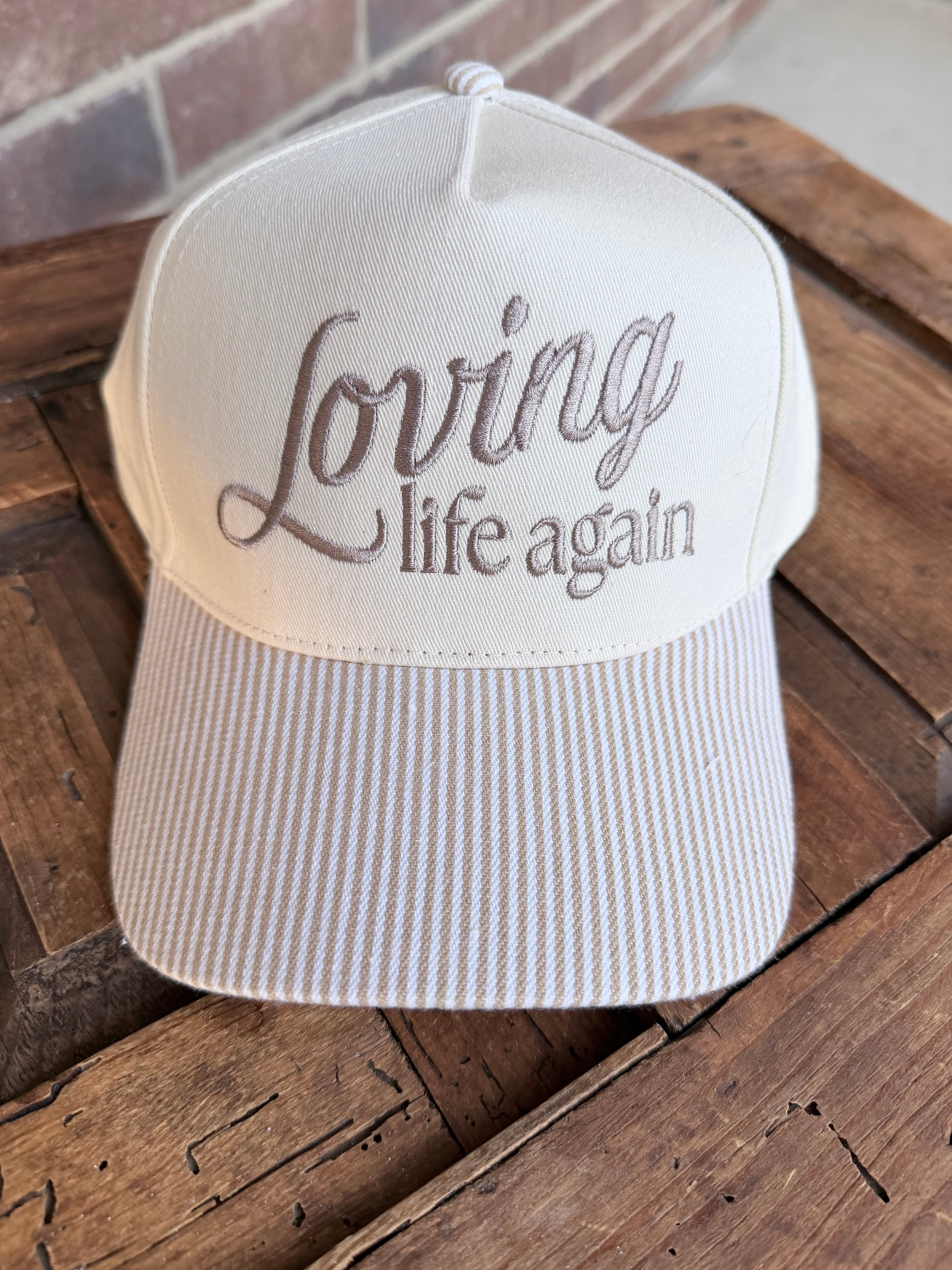 Loving Life Again Stripe Hat