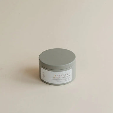 Peppercorn & Forest Woods Travel Candle - Michigan Southern Charm
